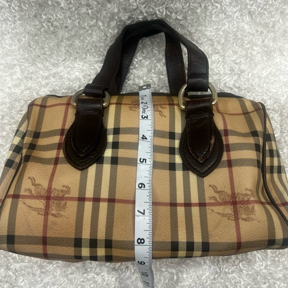 BURBERRY Nova Check Boston Bag PVC Leather Beige - Picture 12 of 16